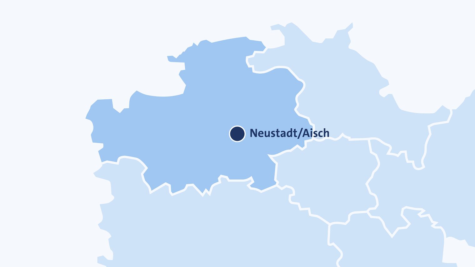 Mittelfranken-Karte: Neustadt/Aisch hervorgehoben